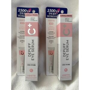 NEW OOTD Depuff Eye Serum C+  Caffeine Collagen Vitamin E 2 Packs 1.05oz Each